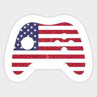 USA Flag Video Game Controller Sticker